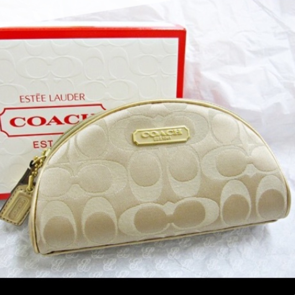 Authentic Gold Limited Edition Coach Cosmetic Case